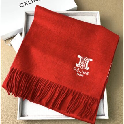 Celine Red Scarf