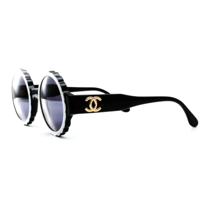 Chanel Vintage Black Round